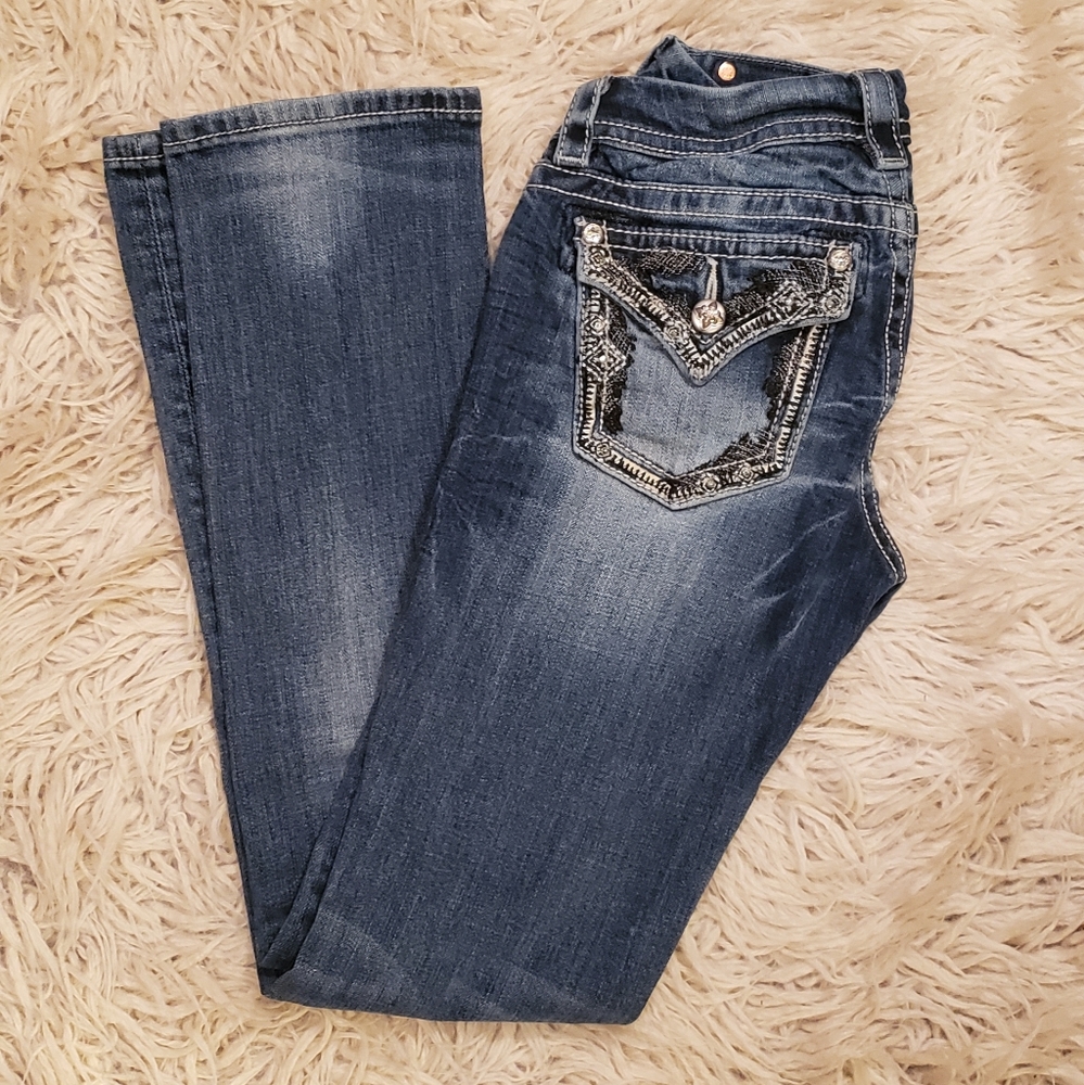 Womens Miss Me Flattering Boot Cut Jeans